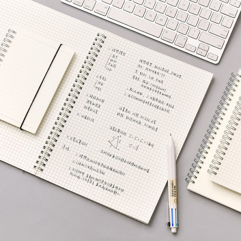 B5 Spiral Grid Notebook – Extra Thick, Simple Design for High School & College Students