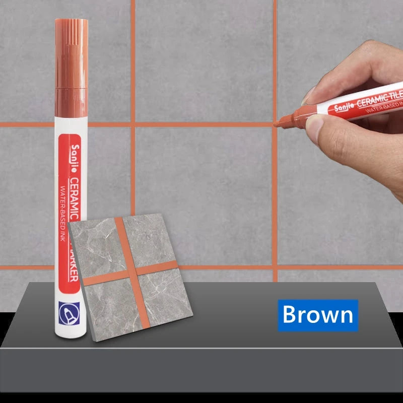 White Grout Repair Pen – Waterproof Tile Gap Restorer for Bathroom & Kitchen