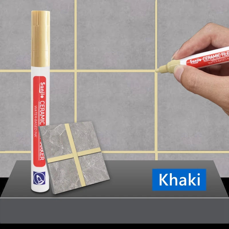 White Grout Repair Pen – Waterproof Tile Gap Restorer for Bathroom & Kitchen