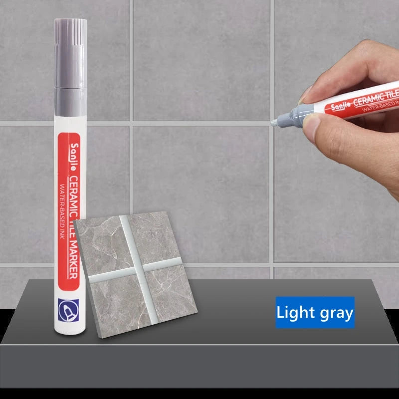 White Grout Repair Pen – Waterproof Tile Gap Restorer for Bathroom & Kitchen