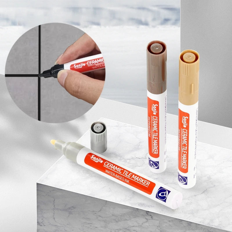 White Grout Repair Pen – Waterproof Tile Gap Restorer for Bathroom & Kitchen