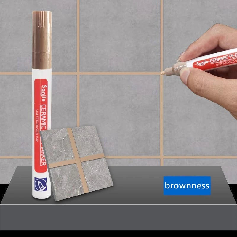 White Grout Repair Pen – Waterproof Tile Gap Restorer for Bathroom & Kitchen